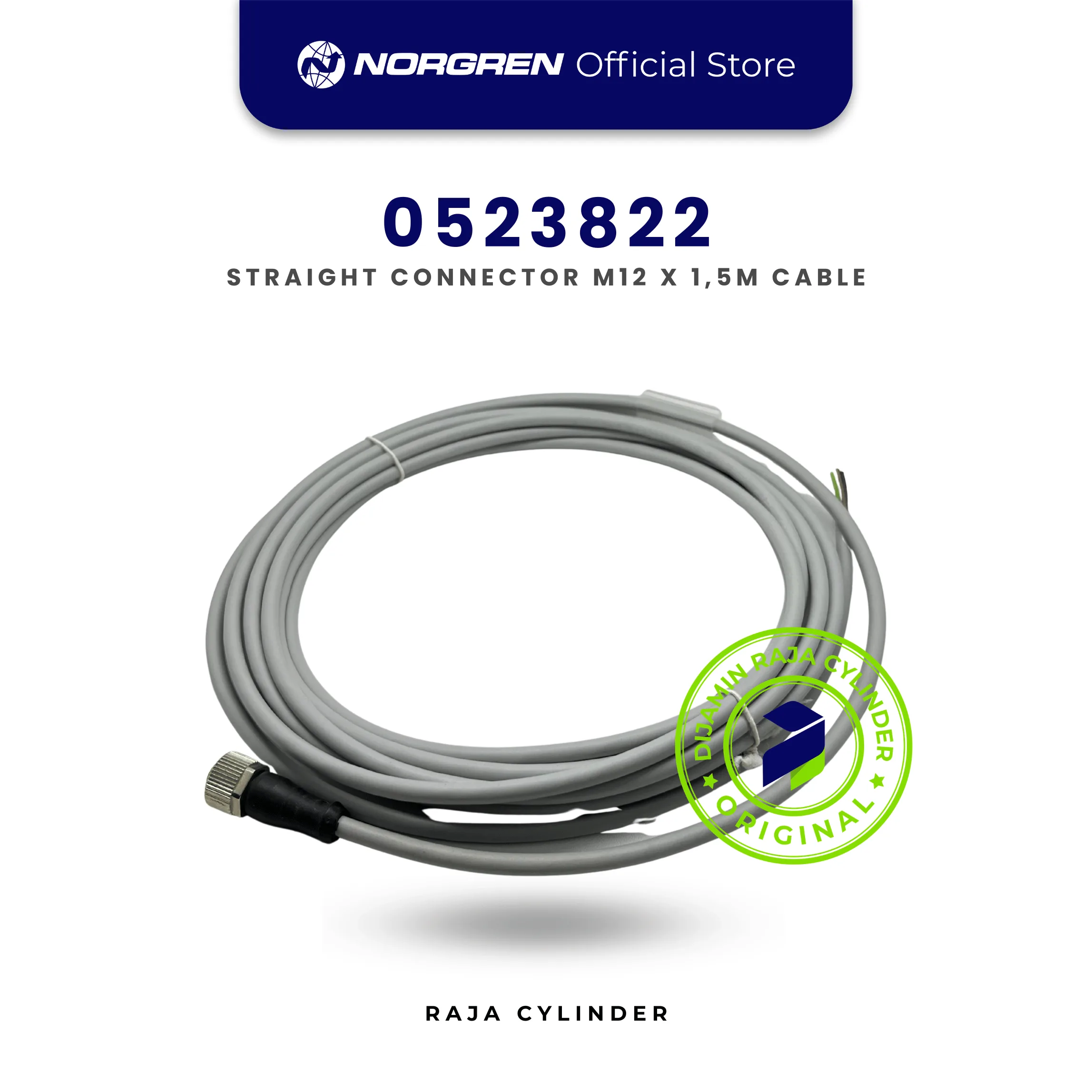 Norgren 0523822 Straight Connector M12 1.5M Cable | Konektor Sensor Industrial Original - Gambar 3