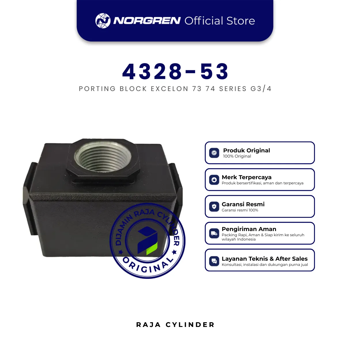 NORGREN 4328-53 Pneumatic Spare Part Industrial Original - Gambar 2