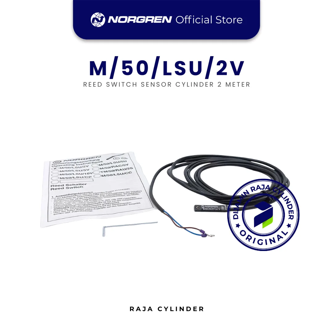 NORGREN M/50/LSU/2V magnetically operated reed switch, 2m cable Reed Switch Sensor Original - Gambar 4