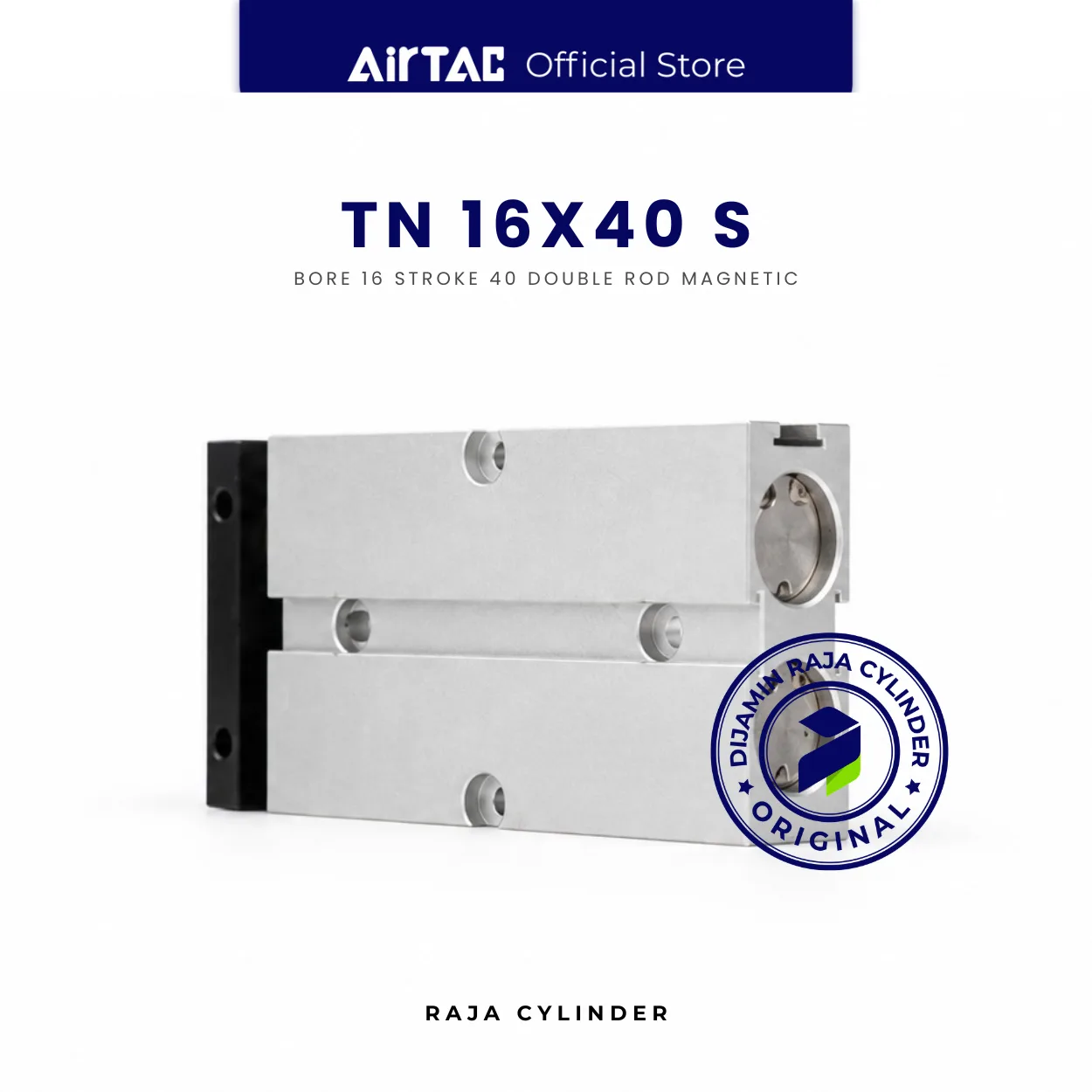 AIRTAC TN16X40S Original Guided Air Cylinder Dual Rod Twin Rod Double Acting Bore 16mm Stroke 40mm with magnet - Gambar 3