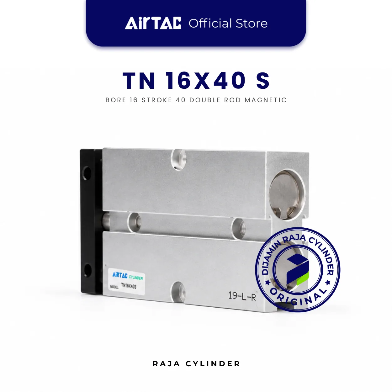 AIRTAC TN16X40S Original Guided Air Cylinder Dual Rod Twin Rod Double Acting Bore 16mm Stroke 40mm with magnet - Gambar 4