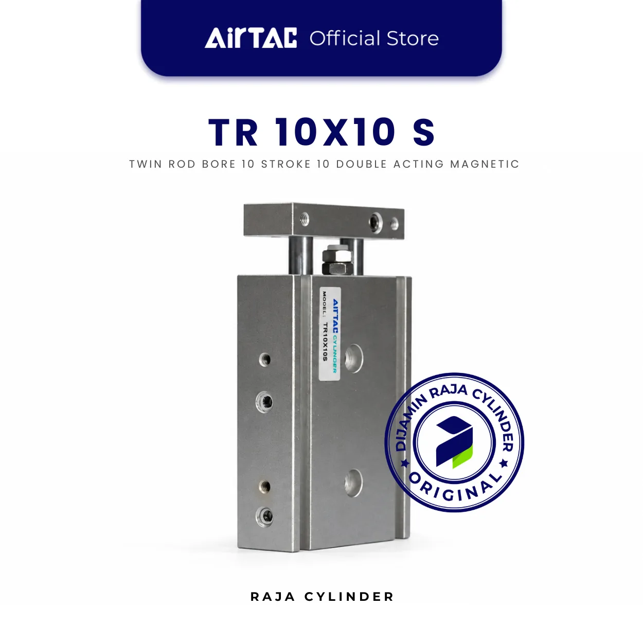 AIRTAC TR10X10S Original Guided Air Cylinder Dual Rod Twin Rod Double Acting Bore 10mm Stroke 10mm with magnet - Gambar 5