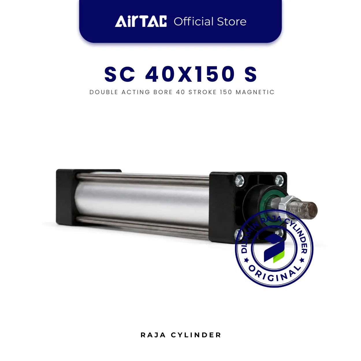 AIRTAC SC40X150S Original Pneumatic Cylinder Double Acting Bore 40mm Stroke 150mm with magnet - Gambar 5