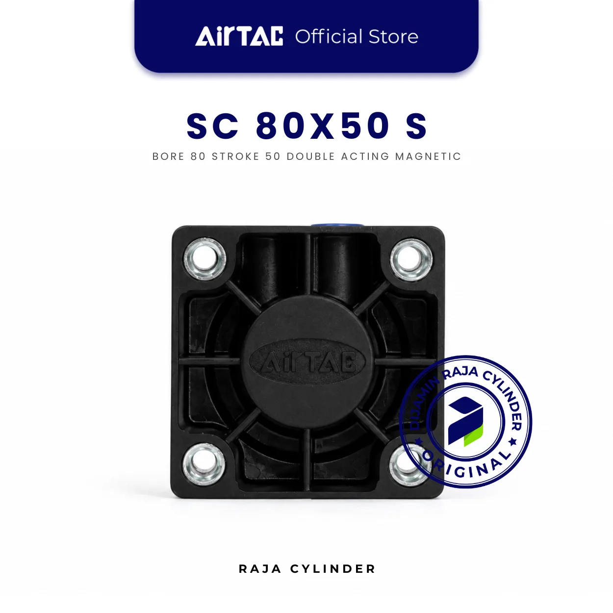 AIRTAC SC80X50S Original Pneumatic Cylinder Double Acting Bore 80mm Stroke 50mm with magnet - Gambar 5