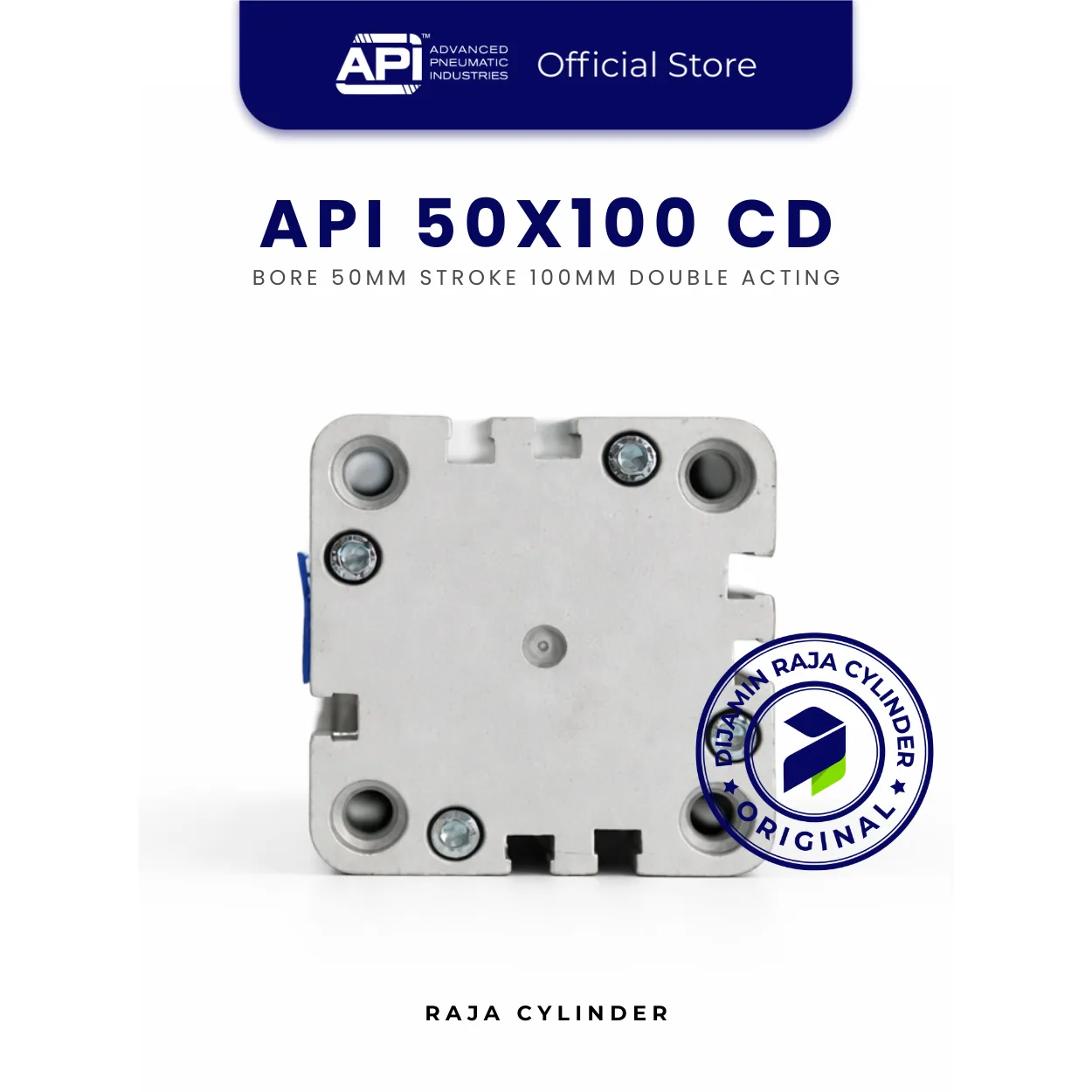 API Compact Cylinder 50/100 CD Double Acting Bore 50 mm Stroke 100mm with magnet - Gambar 3