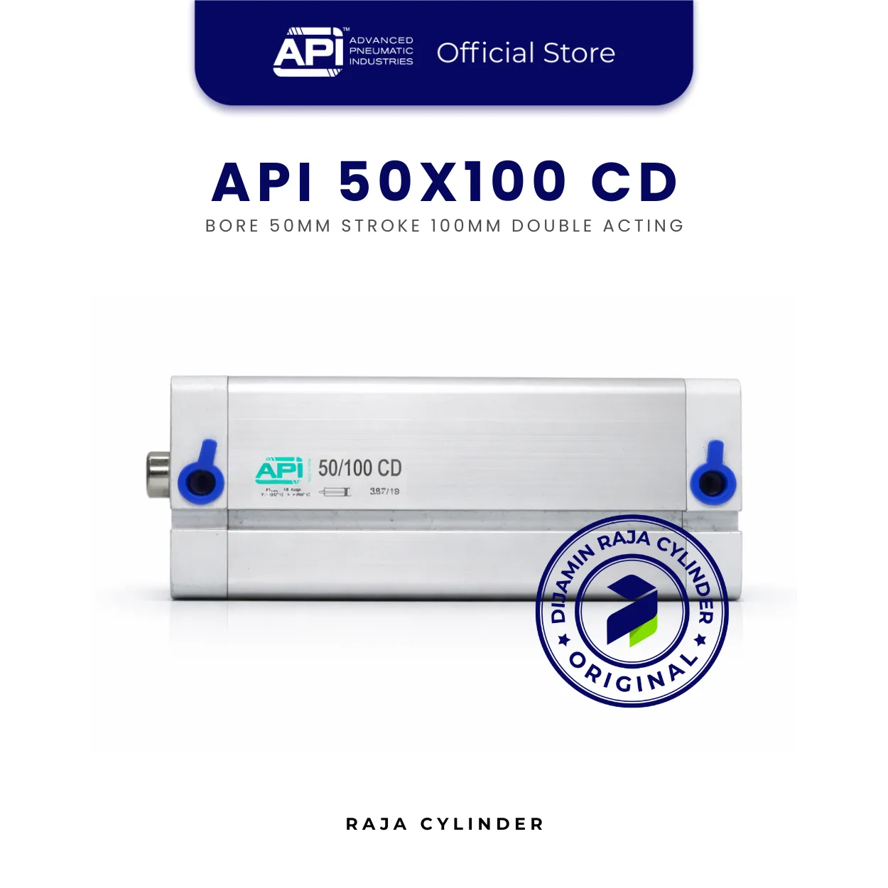 API Compact Cylinder 50/100 CD Double Acting Bore 50 mm Stroke 100mm with magnet - Gambar 5