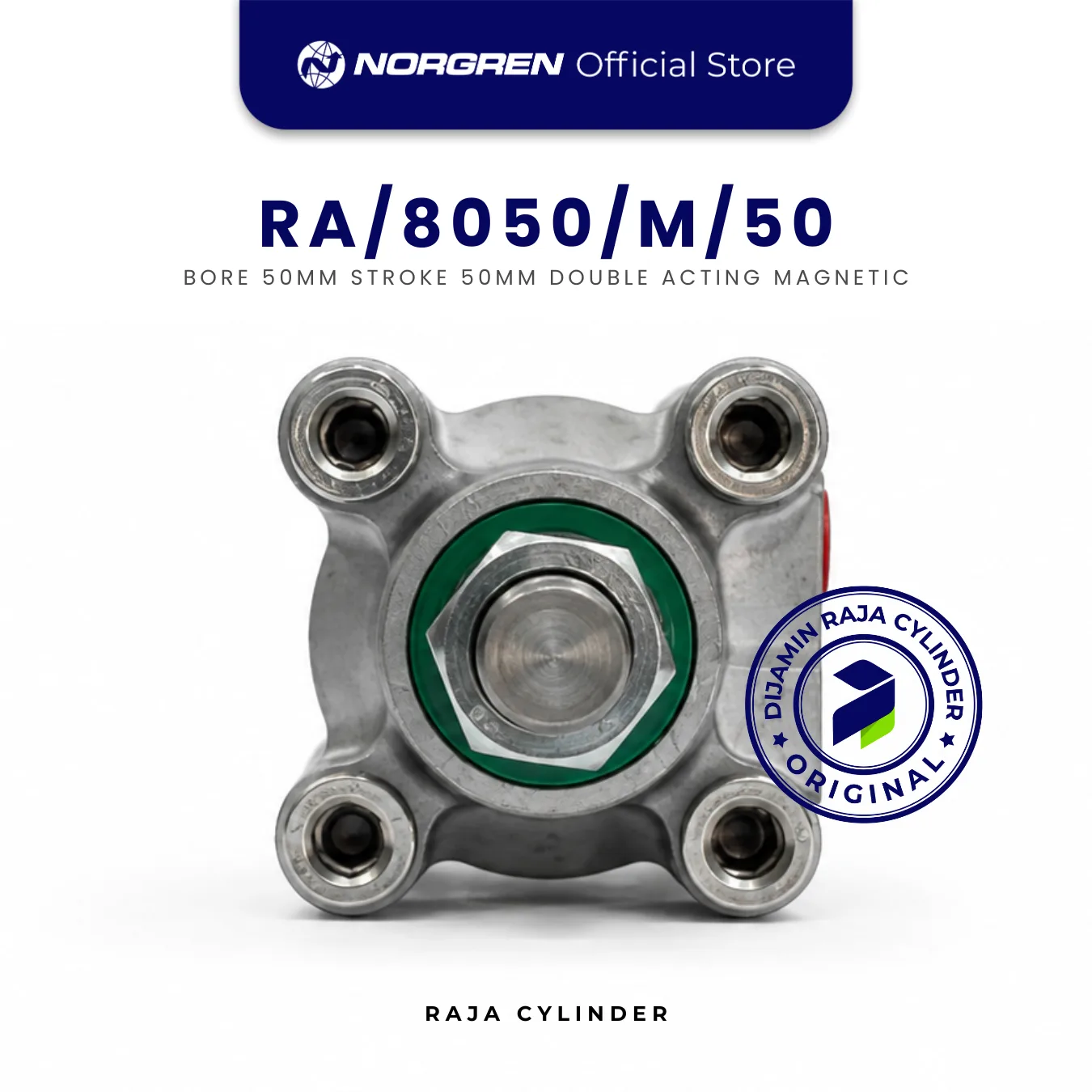 NORGREN ISOLine Pneumatic Cylinder RA/8050/M/50 tie-rod Adaptive cushioning system (ACS) Bore 50mm Stroke 50mm with magnet Double Acting Cylinder Original - Gambar 2