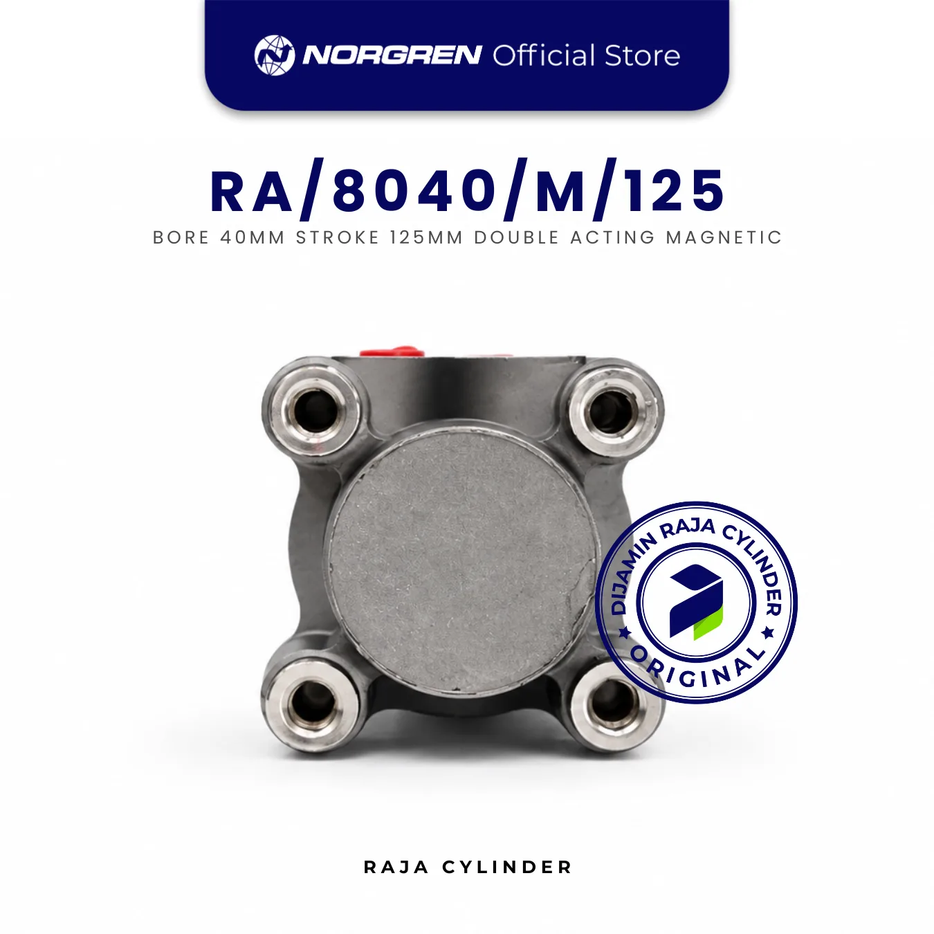 NORGREN ISOLine Original Pneumatic Cylinder RA/8040/M/125 Double Acting Bore 40mm Stroke 125mm with magnet - Gambar 3
