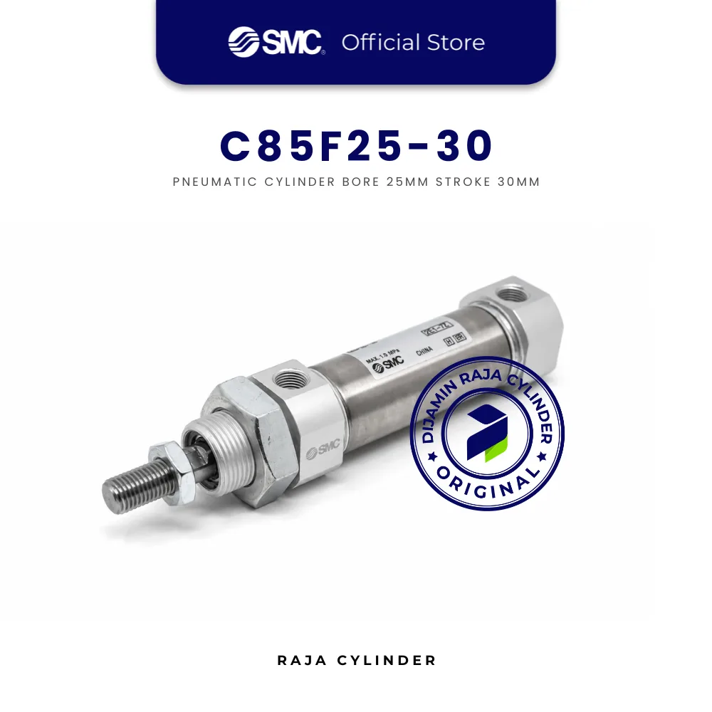 SMC C85F25-30 Pneumatic Cylinder ISO 6432 Bore 25mm Stroke 30mm Original