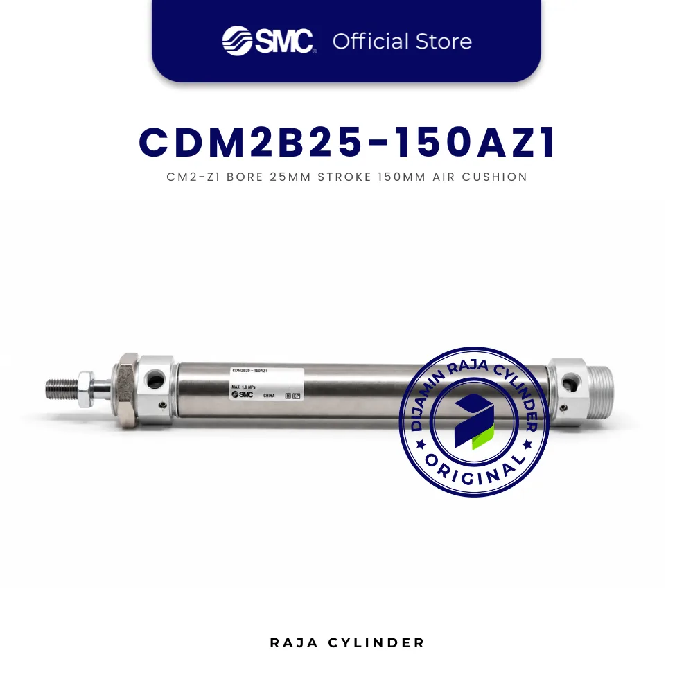 SMC CDM2B25-150AZ1 Pneumatic Cylinder CM2-Z1 Bore 25mm Stroke 150mm Air Cushion Original