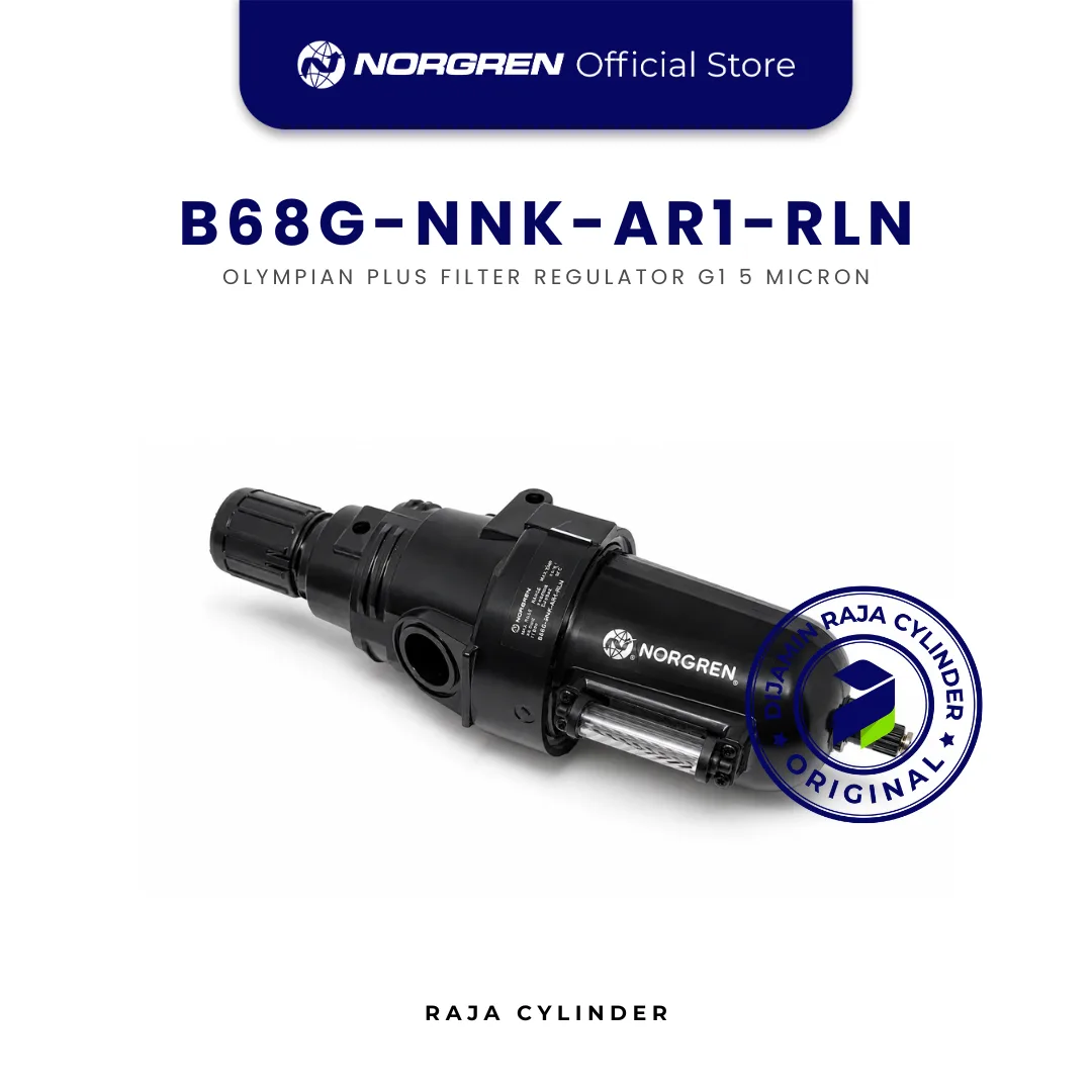 NORGREN B68G-NNK-AR1-RLN Filter Regulator Pneumatic Olympian Plus 5 Micron Auto Drain Original IMI Norgren