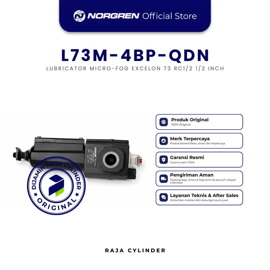 NORGREN L73M-4BP-QDN Micro Fog Lubricator 1/2 Inch Original IMI Norgren - Gambar 2