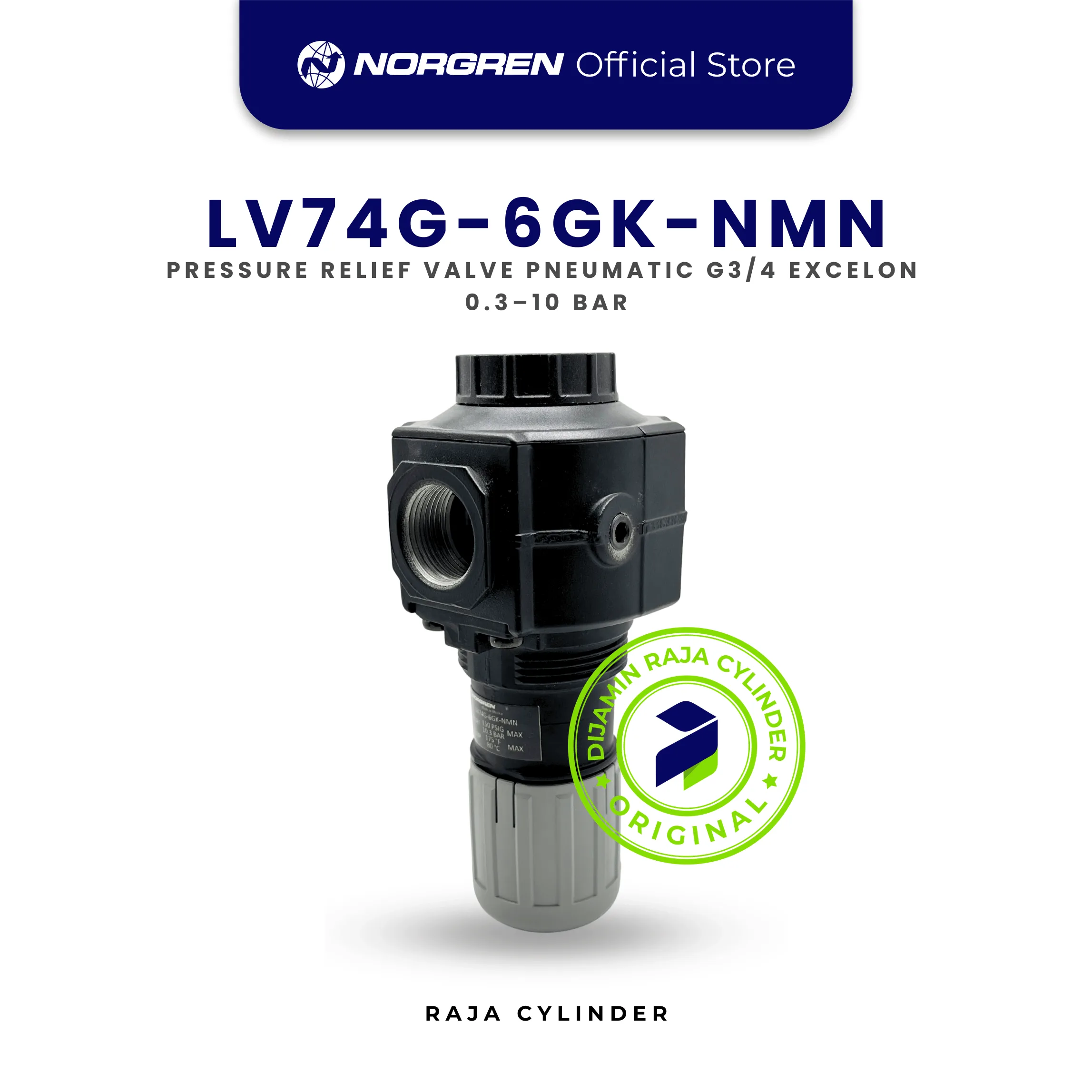 V74G-6GK-NMN Excelon Pressure Relief Valve G3/4 0.3–10 Bar | Katup Pengaman Pneumatic Norgren - Gambar 4