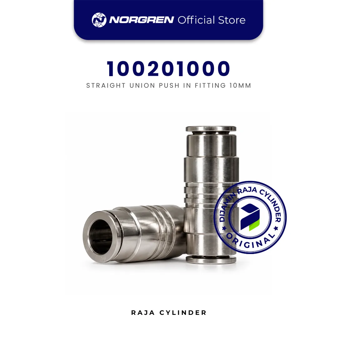 NORGREN 100201000 Pneufit Straight Union Push In Fitting 10mm Pneumatic Connector Original