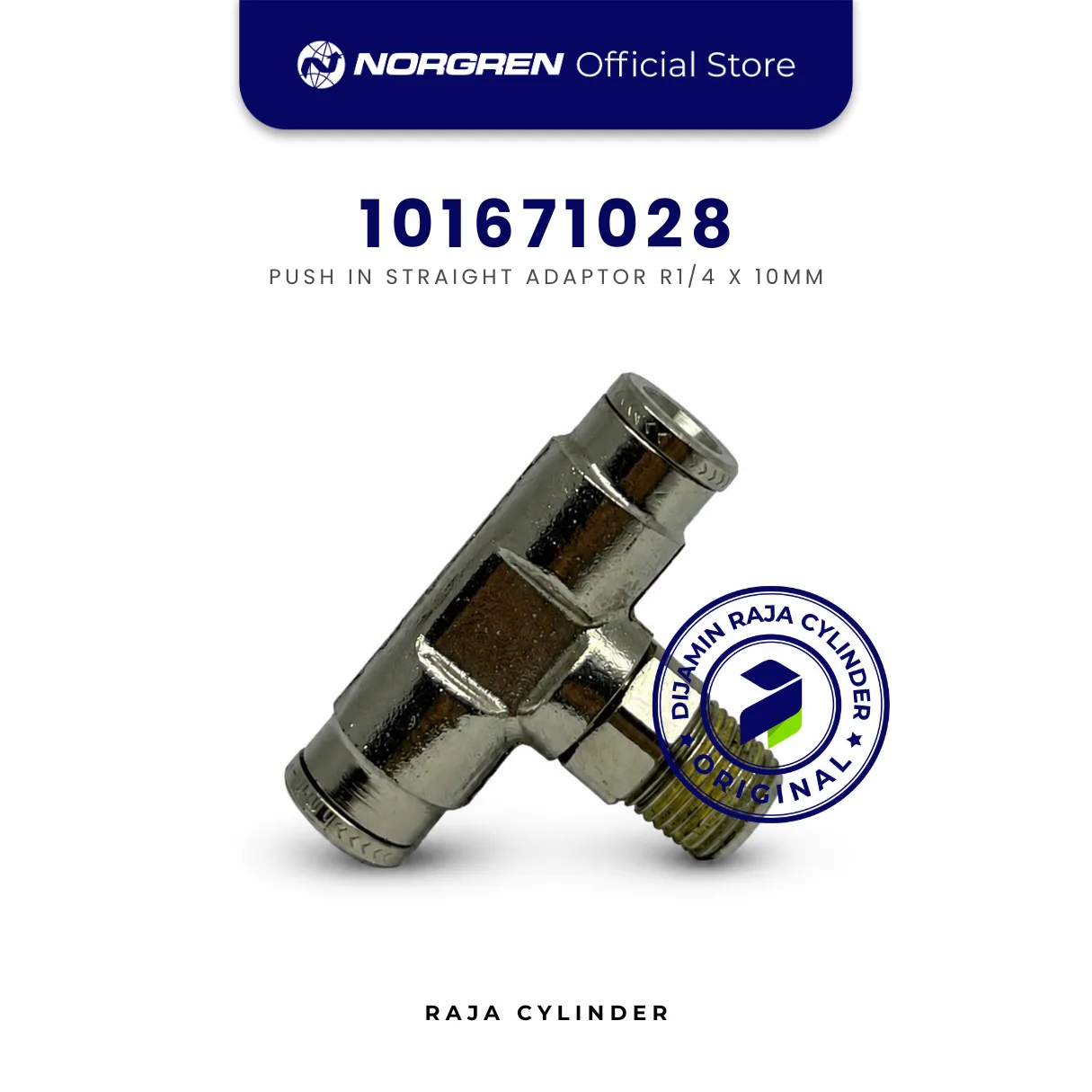 NORGREN 101671028 Pneufit 10 Swivel Tee Adaptor R1/4 x 10mm Push In Original - Gambar 3