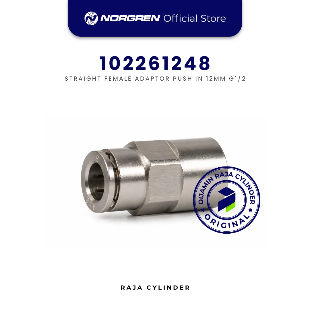 NORGREN 102261248 Pneufit Push In Male Connector G1/2 Tube 12mm Original - Gambar 3