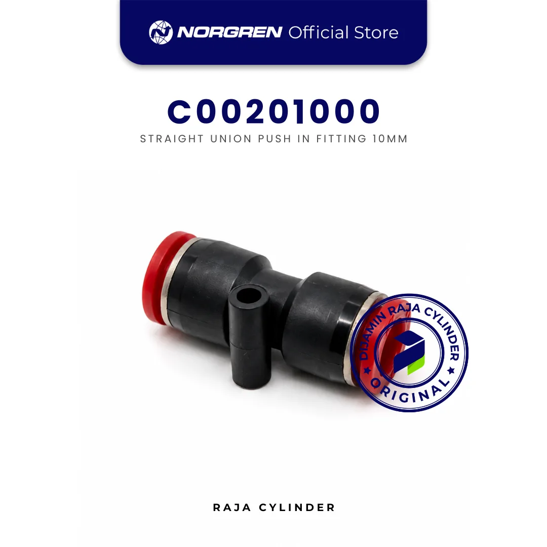 NORGREN C00201000 Pneufit C Straight Union 10mm Push-In Fitting Original IMI - Gambar 2