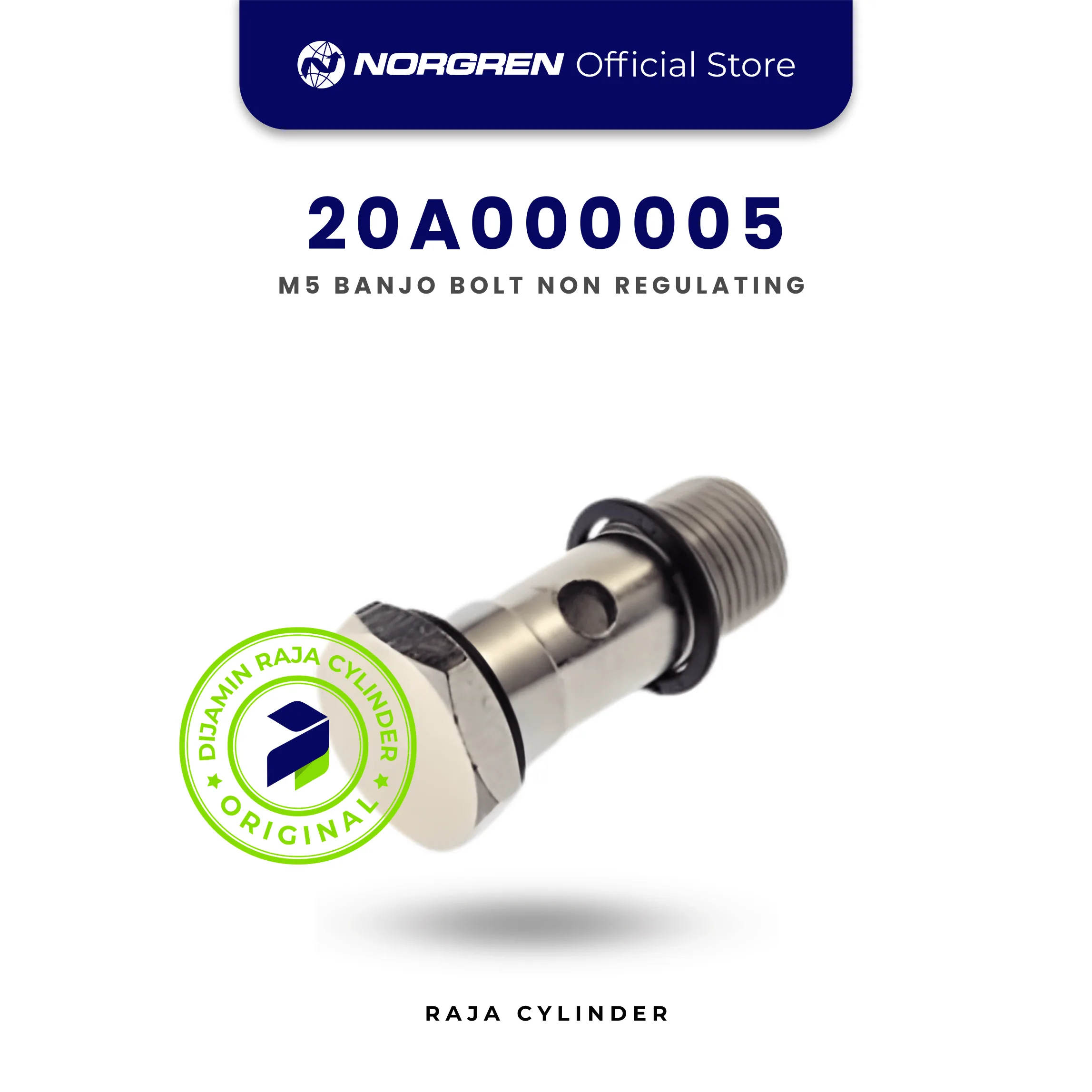 20A000005 Pneufit 10 Banjo Bolt M5 Single Non-Regulating | Fitting Pneumatic Norgren - Gambar 2