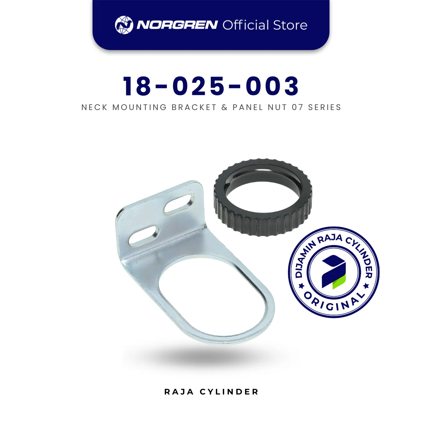 NORGREN 18-025-003 Neck Mounting Bracket & Plastic Nut – Bracket Regulator Pneumatik Seri 07 Original - Gambar 3