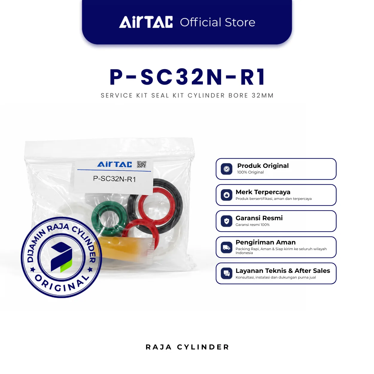 AIRTAC P-SC32N-R1 Original Repair Kit - Airtac | Raja Cylinder