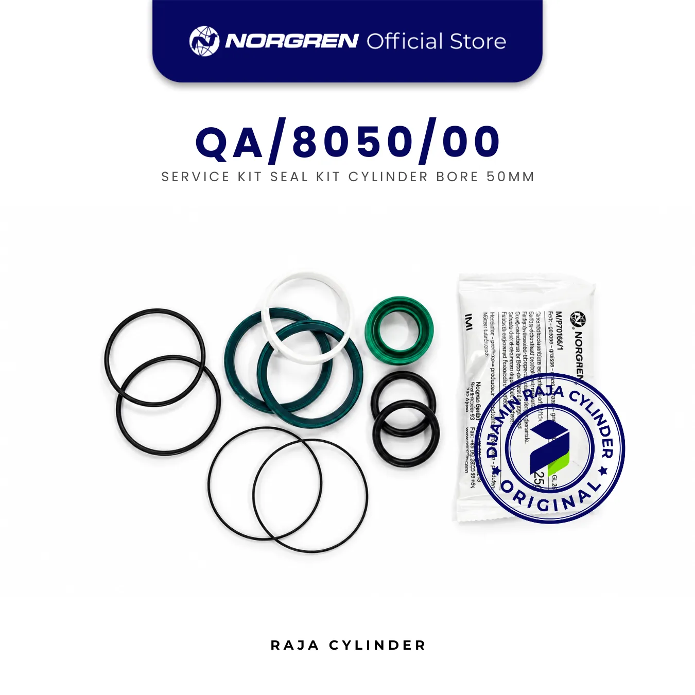 NORGREN QA/8050/00 Service Kit Cylinder Seal Kit 50mm Original IMI Norgren Spare Part - Gambar 2