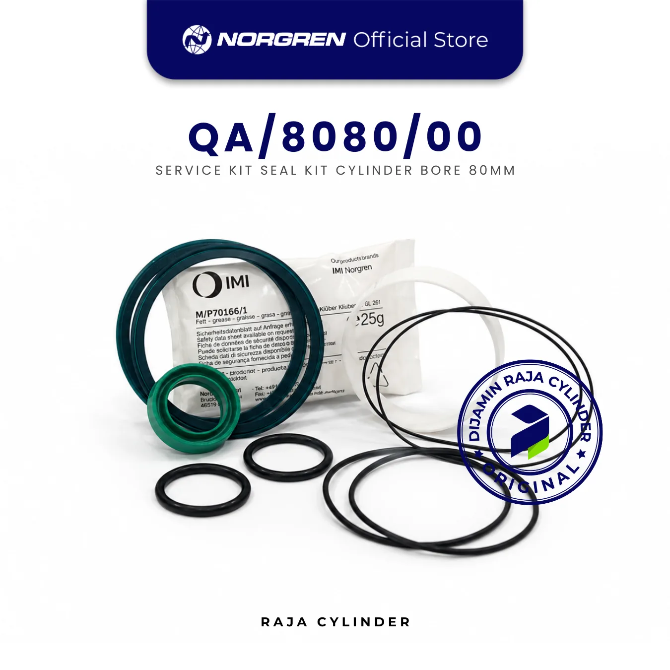 NORGREN QA/8080/00 Service Kit Cylinder Seal Kit 80mm Original IMI Norgren Spare Part - Gambar 2