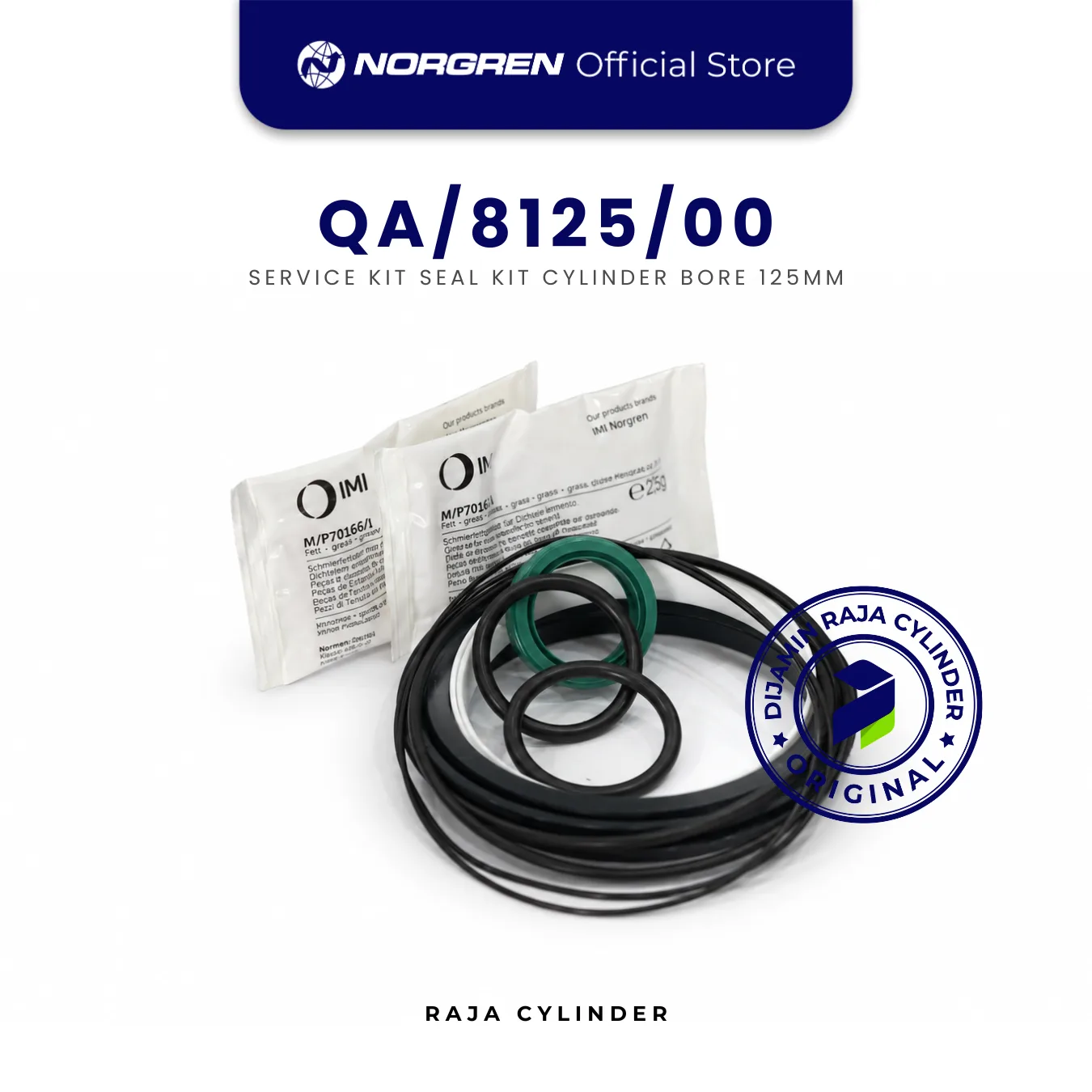 NORGREN QA/8125/00 Service Kit Cylinder Seal Kit 125mm Original IMI Norgren Spare Part - Gambar 2