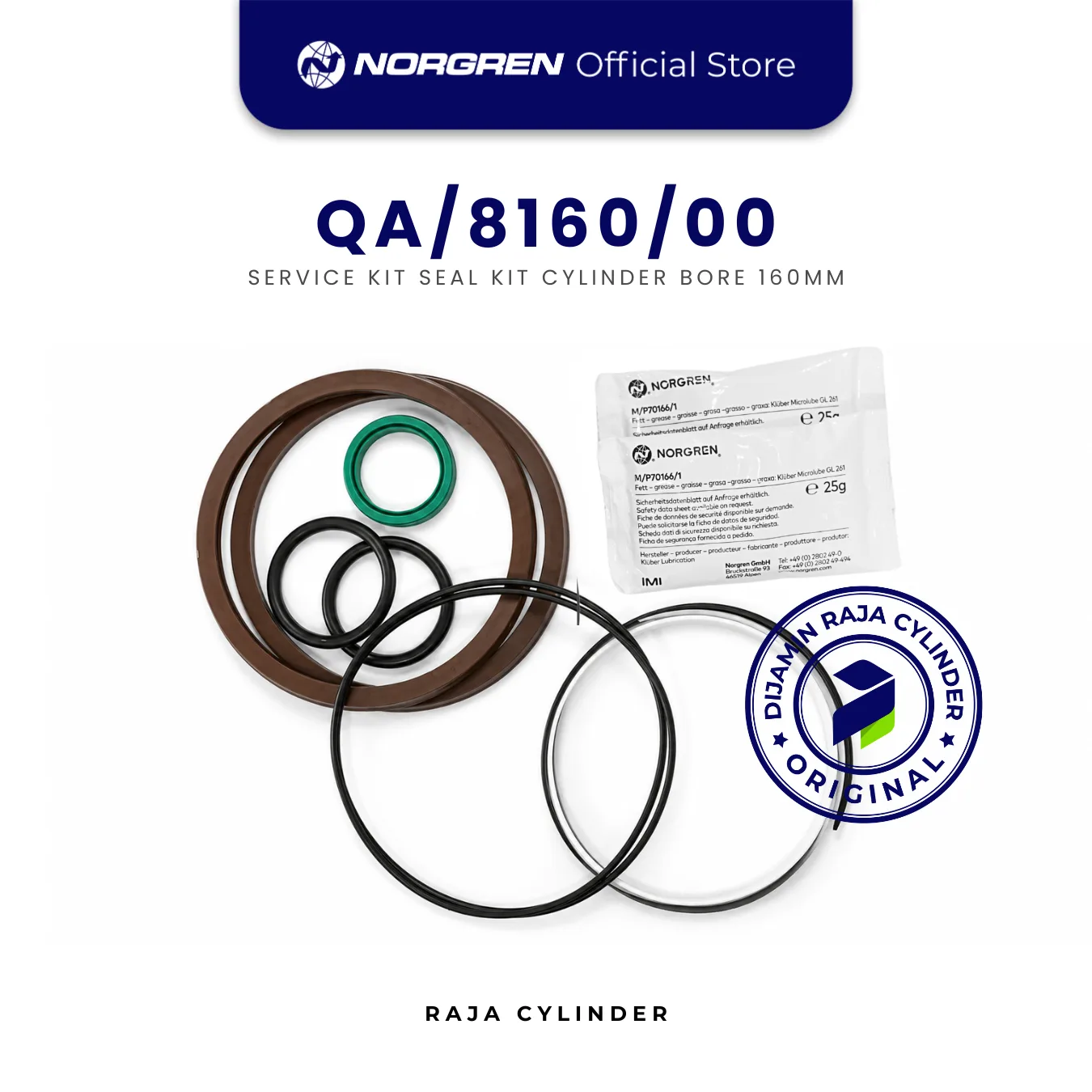 NORGREN QA/8160/00 Service Kit Cylinder Seal Kit 160mm Original IMI Norgren Spare Part - Gambar 2