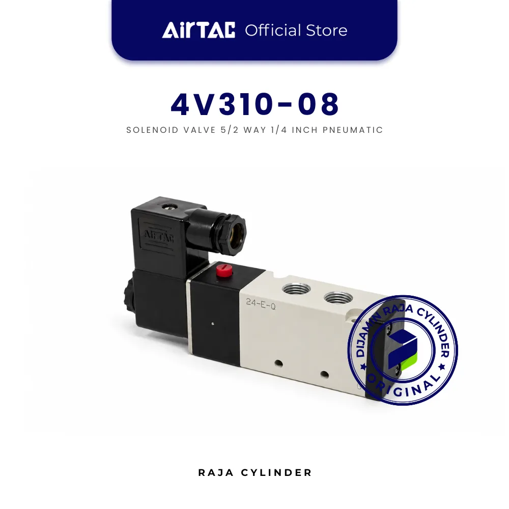 AIRTAC 4V310-08 Solenoid Valve Pneumatic 5/2 Way Port 1/4 Inch Original - Gambar 2