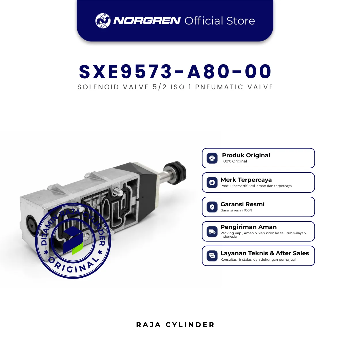 NORGREN SXE9573-A80-00 Solenoid Valve Pneumatic Original IMI Norgren - Gambar 3
