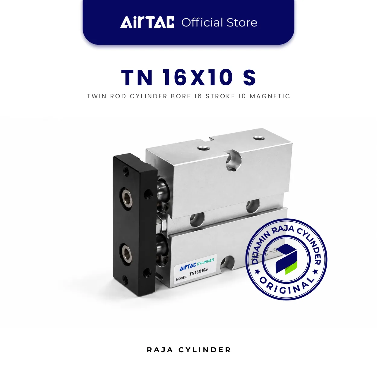 AIRTAC Guided Air Cylinder TN16X10S Dual Rod Twin Rod Double Acting Bore 16mm Strore 10mm with magnet