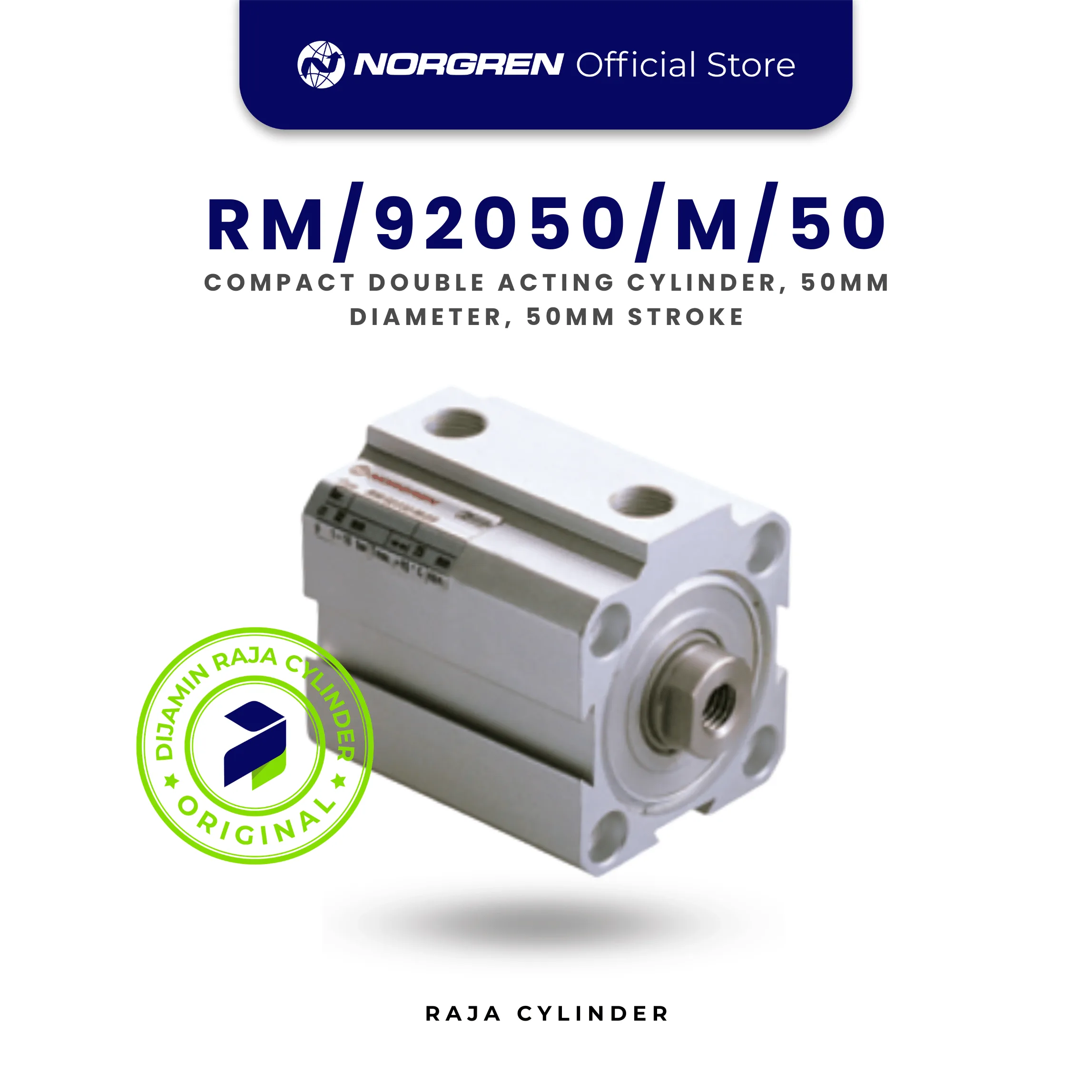 RM/92050/M/50 Compact Cylinder Norgren 50x50mm Double Acting | Pneumatic Cylinder Original