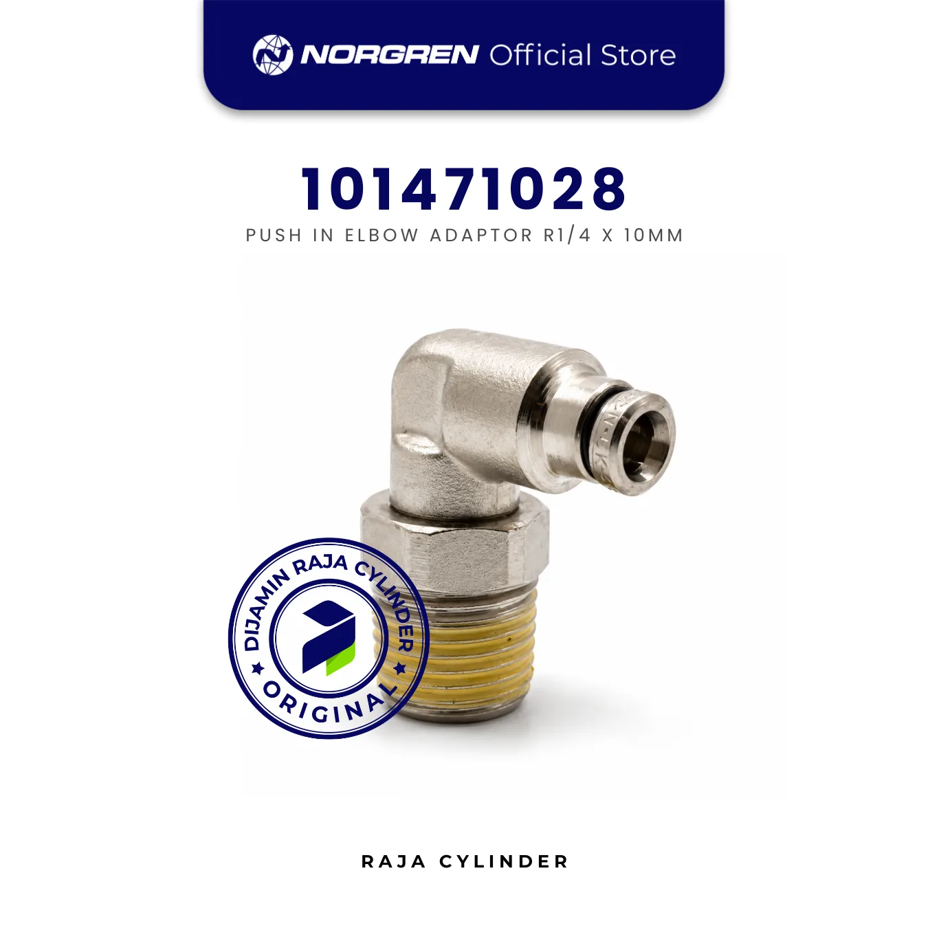 NORGREN 101471028 Pneufit 10 Swivel Elbow Adaptor R1/4 x 10mm Push In Original
