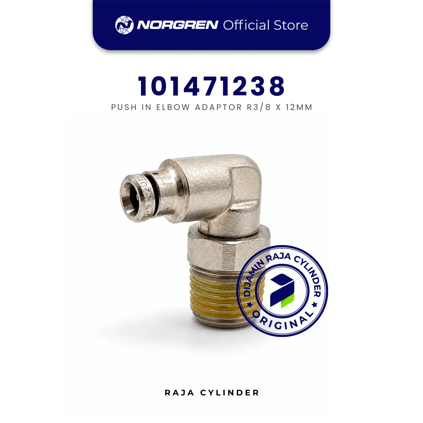NORGREN 101471238 Pneufit 10 Swivel Elbow Adaptor R3/8 x 12mm Push In Original