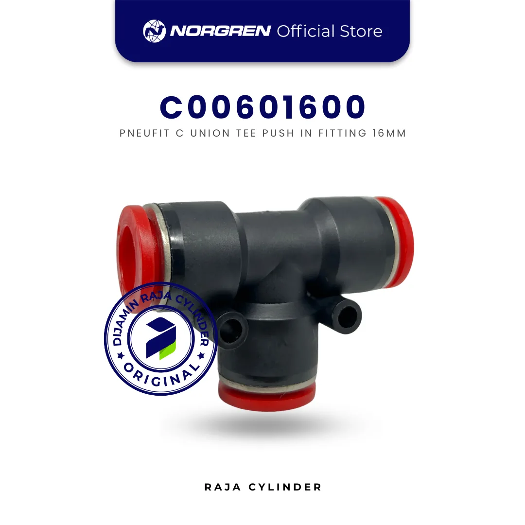 NORGREN C00601600 Pneufit C Union Tee 16mm Push In Fitting Tee Connector Original IMI Norgren