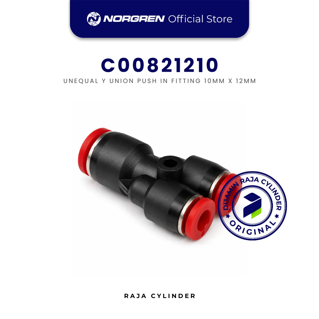 NORGREN C00821210 Pneufit C Parallel Y Connector 12mm x 10mm Push In Fitting Original IMI Norgren