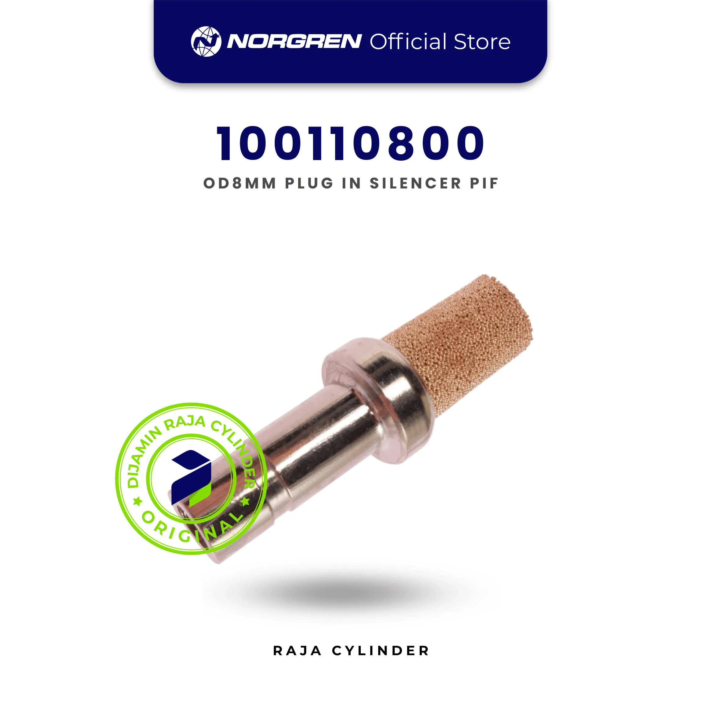 100110800 Pneufit 10 Push-In Silencer 8mm | Muffler Pneumatic Norgren