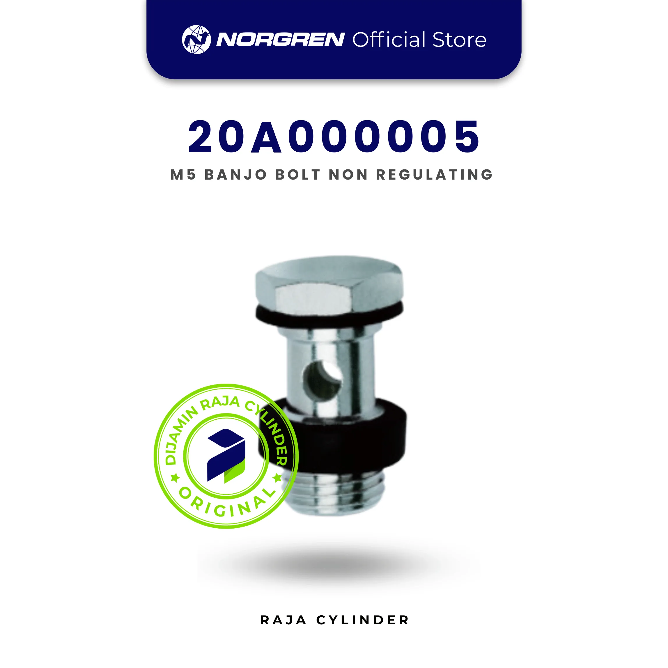 20A000005 Pneufit 10 Banjo Bolt M5 Single Non-Regulating | Fitting Pneumatic Norgren