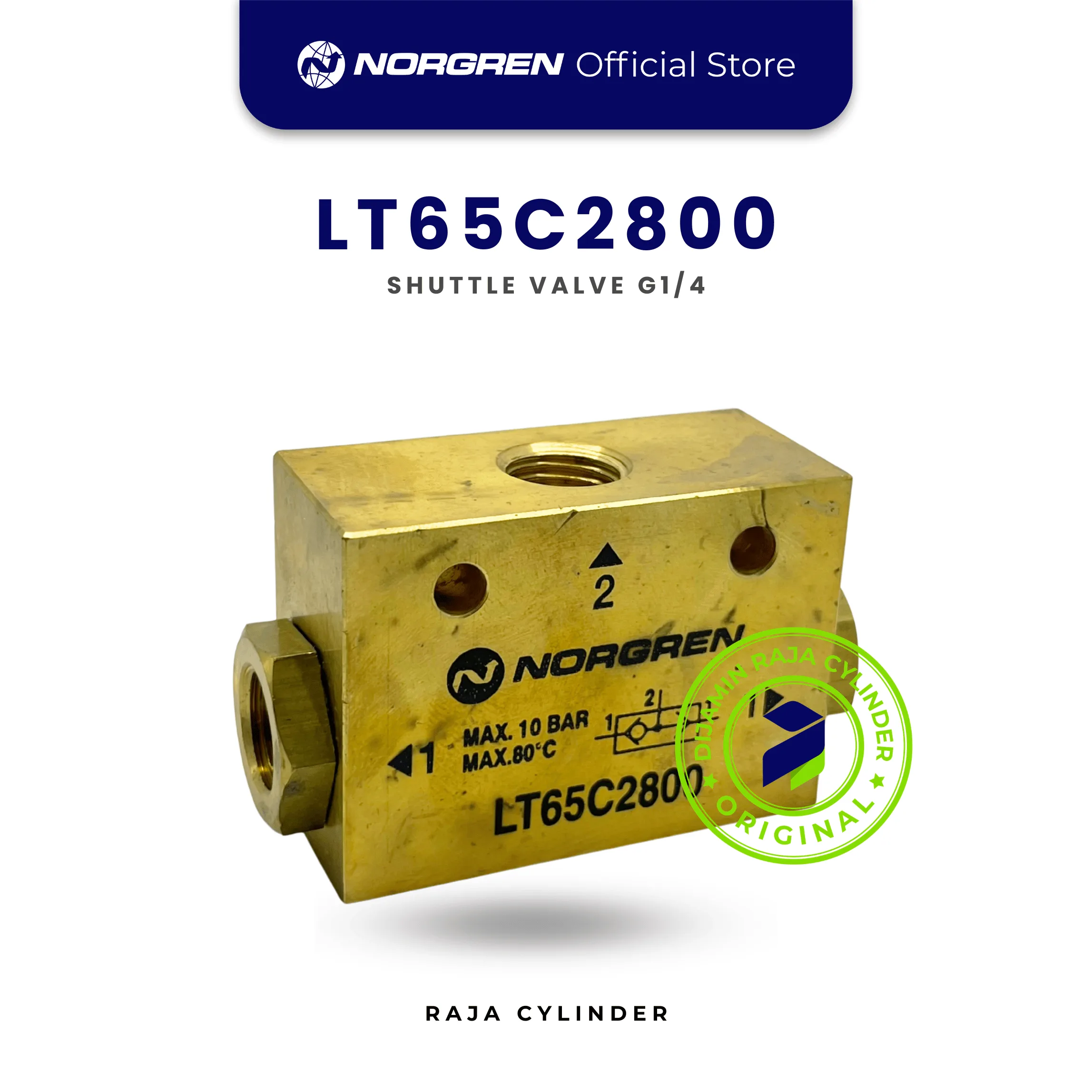 LT65C2800 Shuttle Valve G1/4 | Check Valve Pneumatic Norgren Original